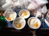 竹鶏物語の卵は黄身も白身も固く、ぷっくりととして崩れません